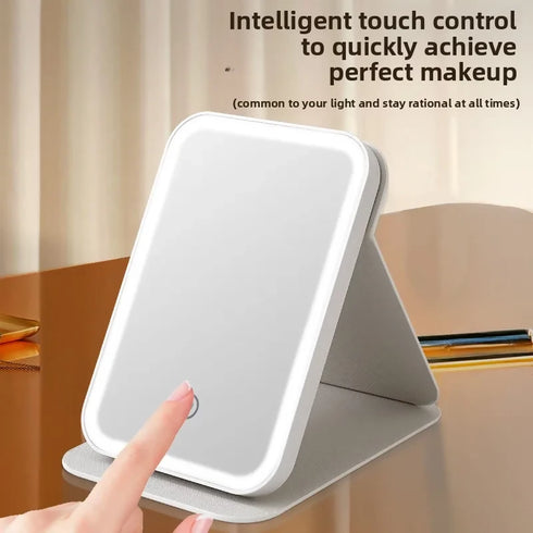 Leather LED Makeup Mirror